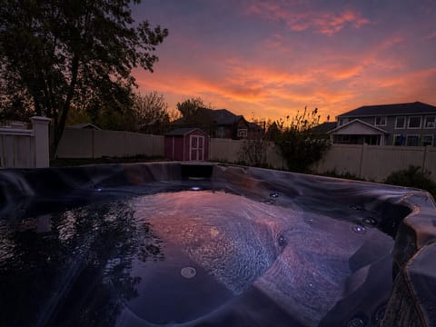 Relax in the evening time with this beautiful hot tub!