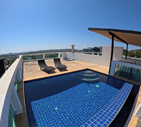 Your own rooftop space with a pool