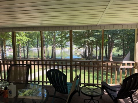 Screened porch for relaxing any time of day!