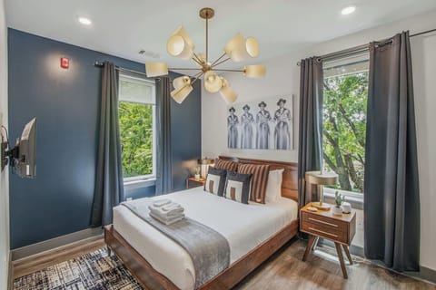 Bedroom Retreat, elegant decor meets serene views for a relaxing stay in Nashville!