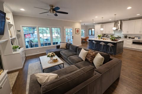 Large comfortable couch with room for the whole family