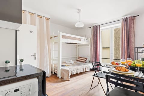 The open-plan living, kitchen and dining area