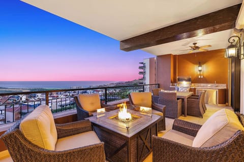 Sunset views from the private terrace.