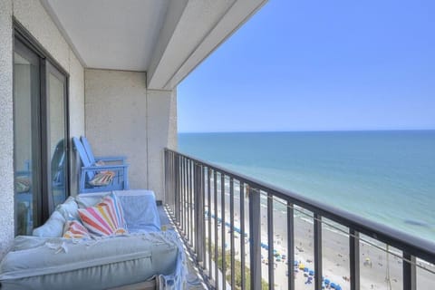 Enjoy incredible views of the Atlantic coast from your own private balcony with comfortable seating!