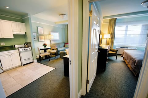 Bedroom suite with kitchen and living area