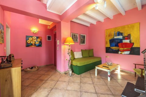 Loft's colourful lower floor