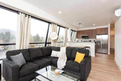 Relax in your modern condo getaway in Evergreen with scenic views of this little mountain town! 