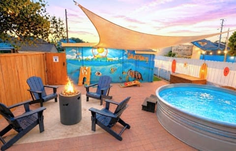 Spend the day at the beach, then unwind in the backyard beach retreat!