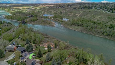On the beautiful Bow River... Rocky Mountains in the distance
