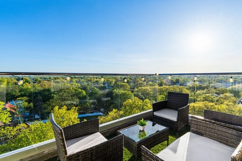 Private balcony with open views. Start your mornings here, unwind here, or just take it all in after a long day.