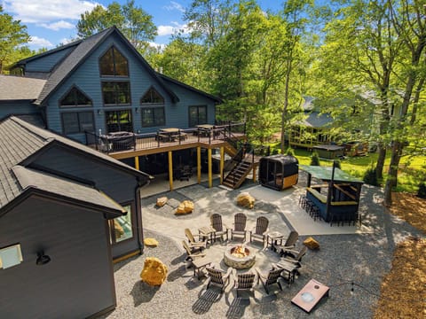Grillin & Chillin are on the Agenda for the Great Outdoors at Wet Yeti with Hot Tub, Sauna, Walk Up Bar, Fire Pit and Corn Hole!
