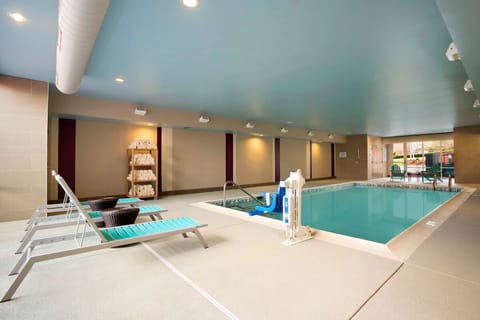 Dive into the bright indoor pool for year-round relaxation.