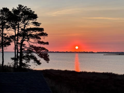 Sunrise view over the sound from the house.