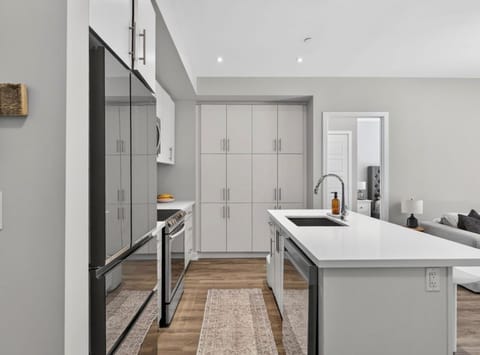 Spacious kitchen that opens up to the main living 