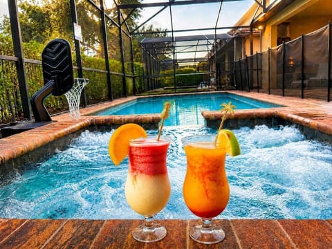Enjoy tropical drinks in the Private Pool and Spa, right in your own backyard 