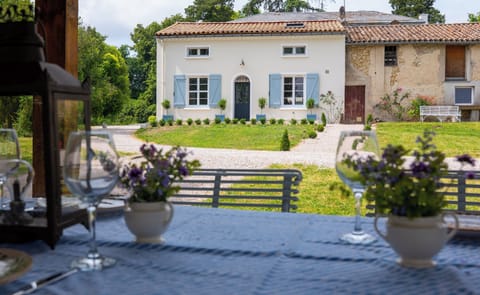The view from the Outdoor Kitchen, looking back towards Petite Mirabel 