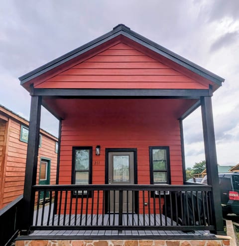 Freshly updated cabin exterior