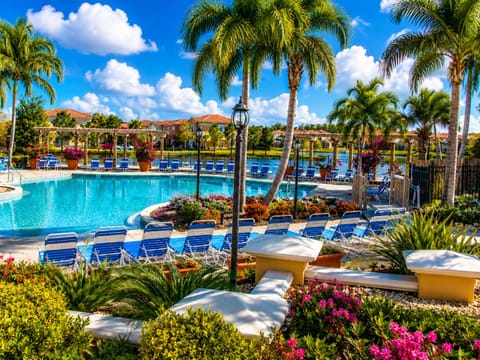 outdoor pool, summer, outdoor, shared space.