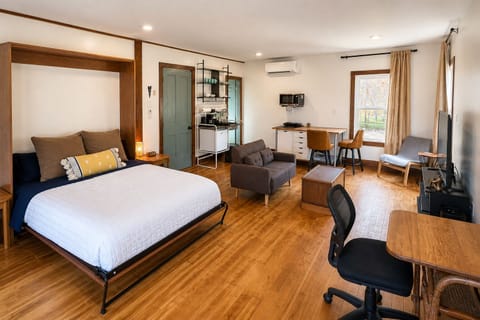 Organic latex queen mattress on Murphy bed