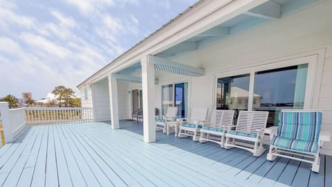 Settle in for a quiet, breezy evening on this spacious deck–accessible right off of the living room. 