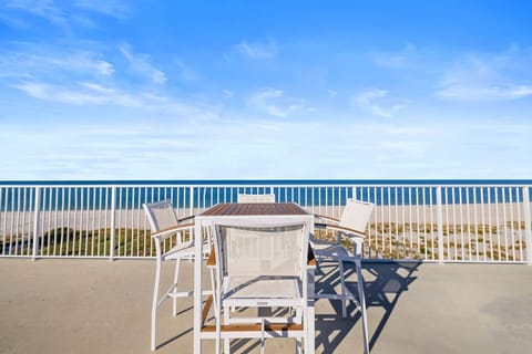 Breathe in the fresh ocean air while lounging at this sun-drenched terrace with stunning bay views.