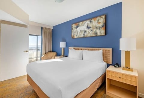 Wake up to sunshine and calming views from bed.