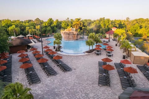 Soak up golden-hour serenity around a showstopping lagoon pool.