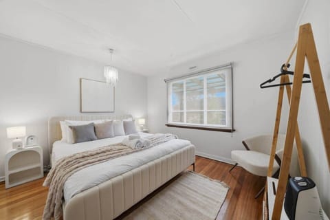 Relaxing master bedroom with comfortable king bed