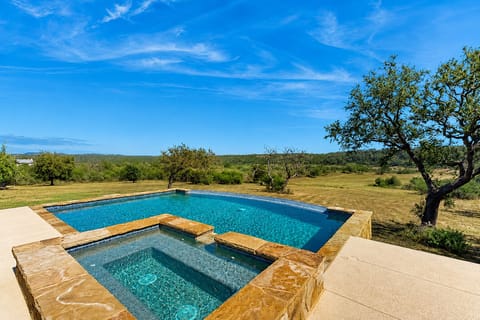 Your private pool with Hill Country views.
