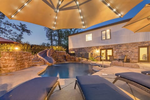 Resort style pool at dusk-your private oasis at Lake Anna
