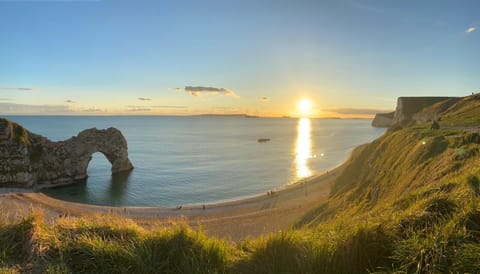 The world famous Durdle Door on the Jurassic Coast is just 20 mins drive