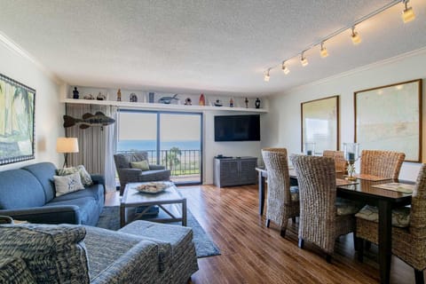 Spacious living and dining area with stunning ocean views