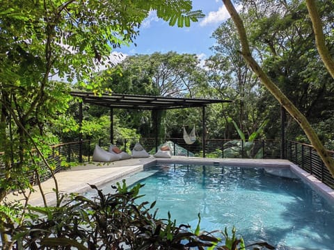 Beautiful view of the pool facing and lounge area.