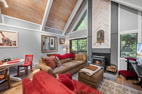 Living room with outdoor view and balcony