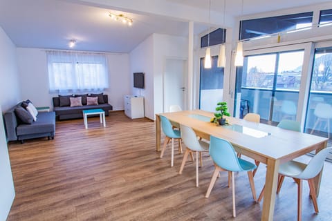 Sofa and dining area
