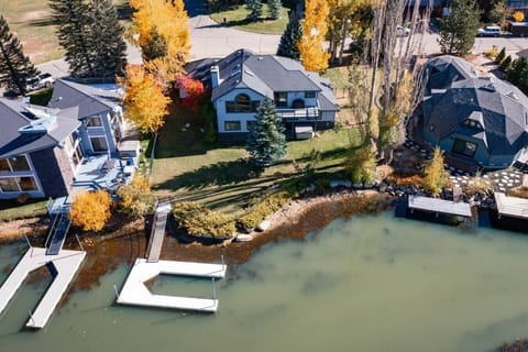 Aerial view from over water