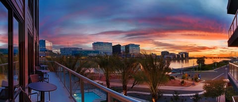 CozySuites luxury Tempe condo in paradise under the palm trees and overlooking Town Lake!! [view from the club room]