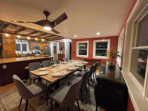 Our dining area is welcoming large groups. 