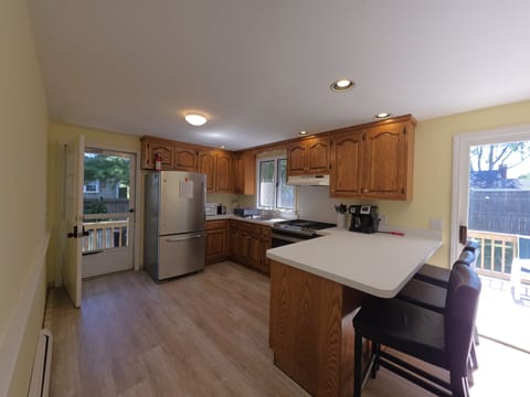 Fully equipped kitchen with island seating
