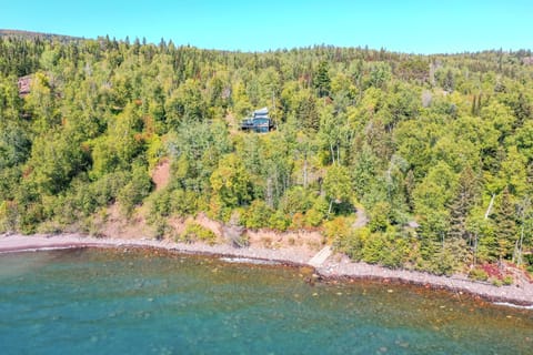 Thorson's Landing is a beautiful and unique home nestled on a gorgeous Lake Superior overlook near the town of Silver Bay, Minnesota.