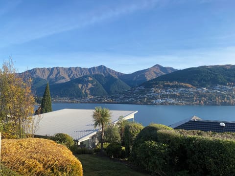 View from private garden of lake and mountains