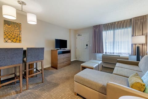 Share a relaxed meal at the dining table after exploring.
