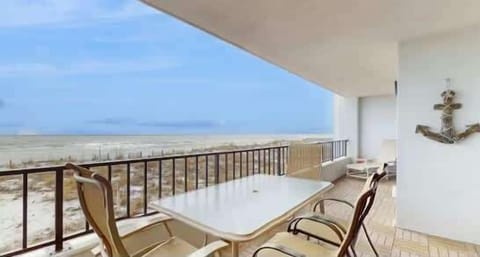 Private balcony with beach views