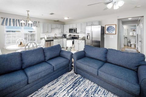 Living room with queen size sleeper sofa
