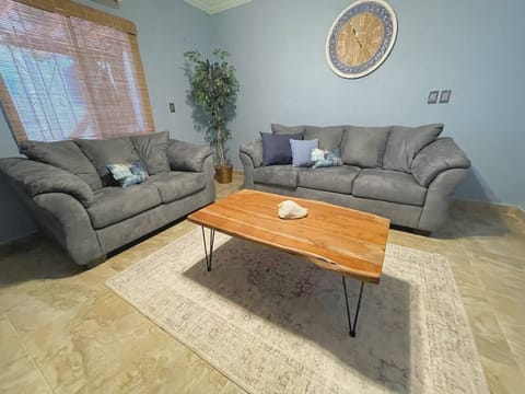 Pull out sofa bed for the extra guest with plenty of room