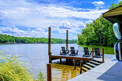 Private Dock - Adirondack chairs line the dock, the spot for morning coffee before the lake wakes up.