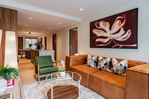 Leather sofas and afternoon light
