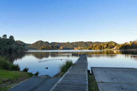 Lake Ōkareka and the jetty