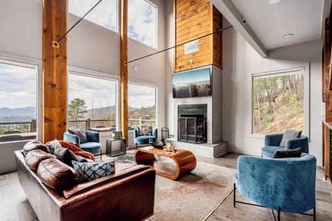 Modern Overlook - Cozy Up by the Fireplace