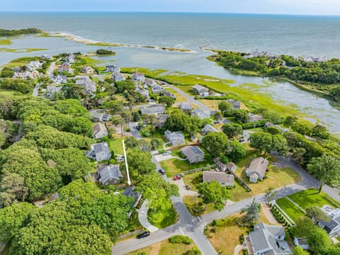 Aerial view of the property and surrounding area